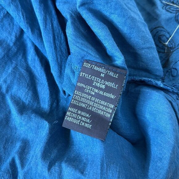 NWT Riviera Sun embroidered sequins Denim Sun Dress Size Medium - Picture 6 of 7